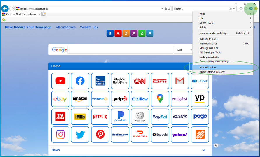 Internet Explorer Homepage