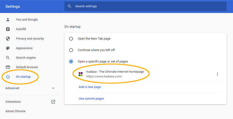 Set Kadaza to open when Chrome starts